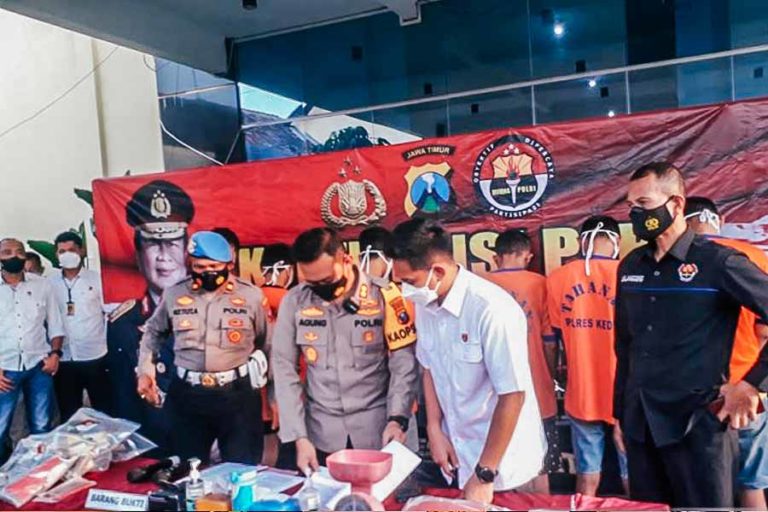 April 2022, Polres Kediri Tangani 15 Kasus Petasan dengan 20 Tersangka