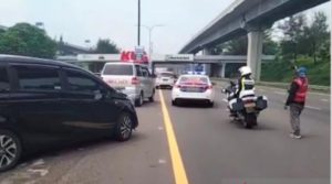 Hari Kedua Lebaran, Tol Jakarta-Cikampek Wilayah Cikarang hingga Kabupaten Karawang, Jawa Barat Terpantau Padat