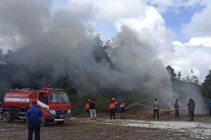 Pemda Barito Selatan Lakukan Simulasi Pemadaman Karhutla