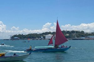 Lomba Sampan Layar di Kota Batam Ditonton Ribuan Pengunjung