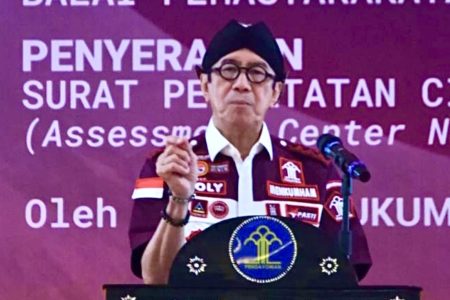 Yasonna Laoly Resmikan Aplikasi Ascena untuk Narapidana di Lapas Wirogunan