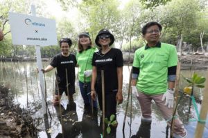 Perkuat Green Action, Elnusa jadi Penanam Mangrove Pertama di Pantai Tanjung Pasir