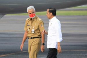 Gubernur Ganjar Pranowo dan Presiden RI Joko Widodo