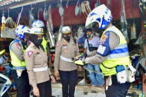 Jelang Nataru, Satlantas Sidoarjo Minta Pedagang Loak Tak Jual Knalpot Brong