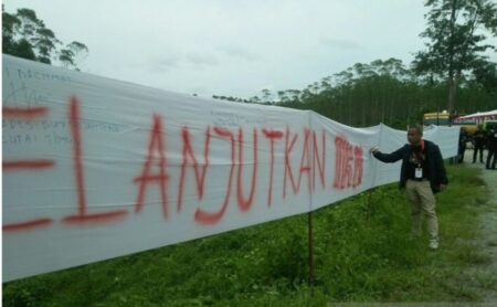Sebanyak 6.000 Desa Perwakilan se-Indonesia Bentangkan Spanduk Dukung IKN