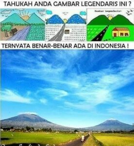 Terungkap Gambar Favorit Jaman SD Dua Gunung dan Sawah, Ada Wujud Aslinya