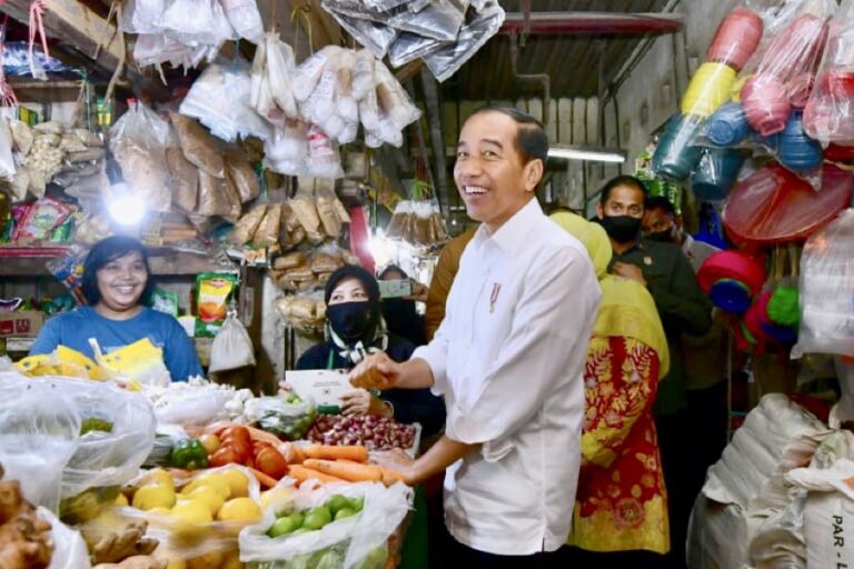 Presiden Pantau Harga di Pasar Wonokromo