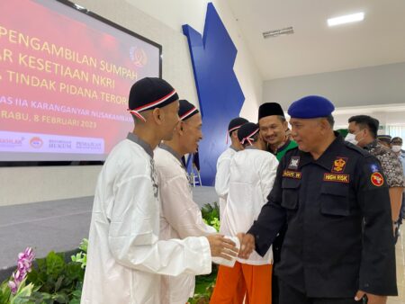 11 Napi Teroris Aliansi ISIS Lapas Karanganyar Nusaakambangan Ikrar Kembali ke NKRI