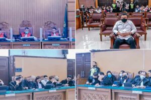 Tangkapan layar live video sidang putusan perkara pidana Ferdy Sambo di Pengadilan Negeri Jakarta Selatan