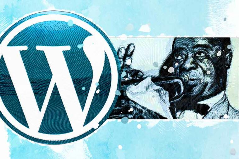 Pesan Sederhana itu Bernama Hello Dolly! Louis Amstrong dan logo Wordpress