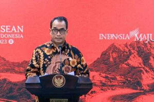 Menteri Perhubungan Budi Karya Sumadi saat memberikan keterangan pers secara live, Jumat (24/3/2023)
