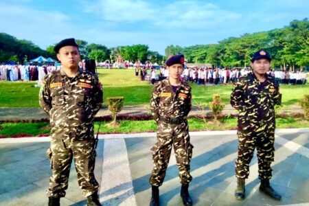 Meski Belum Lebaran, Banser Ikut Jaga Salat Idul Fitri Muhammadiyah di Kabupaten Kebumen Jawa Tengah