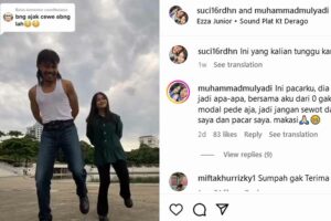Tangkapan layar aksi Mulyadi bersama Suci di media sosial