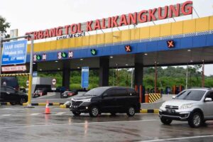 Gerbang Tol Kalikangkung, kawasan yang bakal dikenail jadwal one way pada saat arus balik Lebaran 2023 (foto: Dok NTMC Polri)