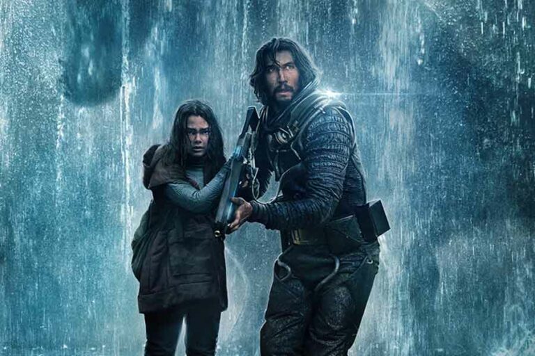 Adam Driver dan Ariana Greenblatt dalam 65 (2023)