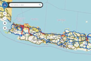 Tangkapan layar peta mudik aman bencana 2023 BNPB