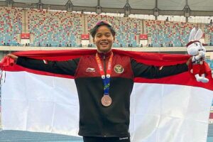 Dina Aulia, peraih medali perunggu dalam lomba lari gawang 100 meter pada SEA Games 2023 Kamboja (foto: instagram @dinaaulia_3)