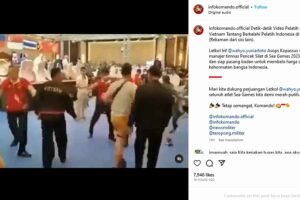 Viral Pelatih Silat Vietnam dan Indonesia Nyaris Duel di SEA Games 2023 Tangkapan layar akun instagram @infokomando.official, saat menayangkan detik-detik ricuh antara pelatih silat Indonesia dan Vietnam di SEA Games 2023 Kamboja