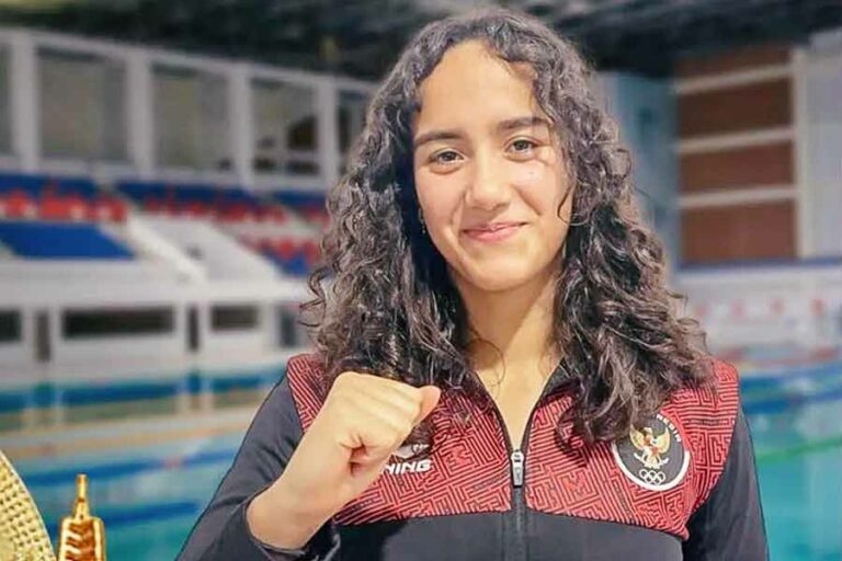 SEA Games 2023, Dua Emas dari Perenang Indonesia Siman dan Masniari Wolf Masniari Wolf, perenang Indonesia peraih medali emas untuk Indonesia melalui cabang olahraga di SEA Games 2023. (foto: instagram @kemenpora)
