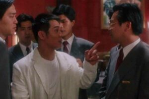 Jet Li dan Tsan-Sang Cheung dalam High Risk (1995)