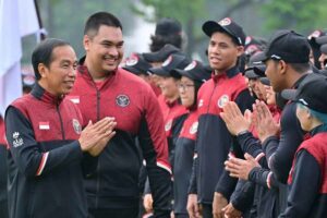 Presiden Joko Widodo saat melepas kontingen Indonesia di SEA Games Ke-32 Kamboja
