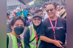 Datang di JIEC Ancol, Anies Baswedan: Semoga Race-nya Berjalan Lancar Anies saat datang di Jakarta Internasional E-Prix Circuit (JIEC) Ancol