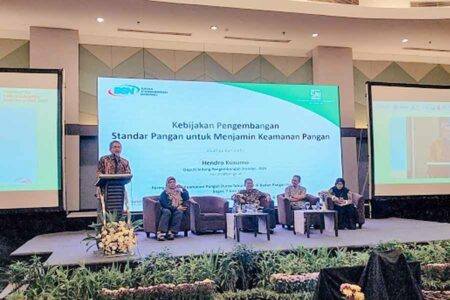 Deputi Bidang Pengembangan Standar BSN, Hendro Kusumo dalam Peringatan Hari Keamanan Pangan Dunia 2023 yang diselenggarakan oleh Badan Pangan Nasional (Bapanas) di Bogor