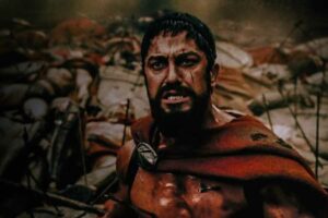 Gerard Butler dalam film epik 300 (2006)