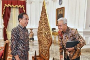Presiden RI Joko Widodo saat bertemu Ganjar Pranowo