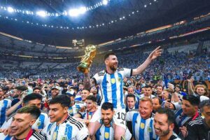 Selebrasi kemenangan Timnas Argentina dalam World Cup 2022 lalu (foto: Facebook @argentinefootballassociationafa)