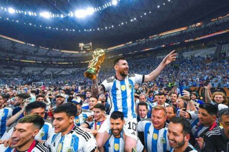 Jadwal Siaran Langsung FIFA Matchday Laga Timnas Argentina vs Australia Selebrasi kemenangan Timnas Argentina dalam World Cup 2022 lalu (foto: Facebook @argentinefootballassociationafa)