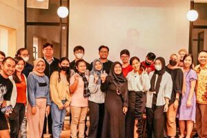 Peserta seminar bertajuk 'The Power of Content Marketing' di Go Work, Plaza Indonesia, Jakarta