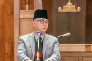 Tangkapan layar video Tausiyah Syaykh Al-Zaytun, Prof. DR. Abdussalam R. Panji Gumilang, di Masjid Rahmatan Lil 'Alamin Al Zaytun