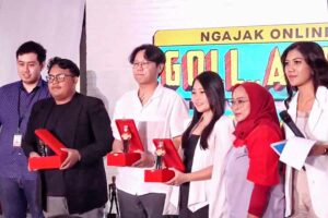 JNE Ngajak Online 2023 Goll..Aborasi merupakan forum bincang bersama pelaku bisnis dengan memberikan edukasi strategi penjualan di era digital untuk meningkatkan potensi UKM