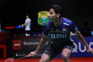 Dua set langsung, Chico Aura Dwi mengalahkan Su Li Yang dari Taiwan. Dengan kemenangan ini Chico berhasil meraih gelar juara Taipei Open 2023 (foto: Dok PBSI)