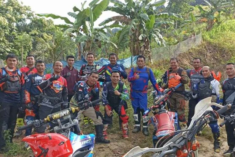 Peringati Hari Bhayangkara ke-77, Polda Gorontalo Gelar Trail Adventure di Bukit Arang Rombongan Trail Adventure