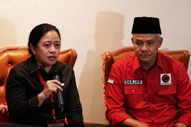 Ganjar Sebut Pendampingnya dalam Pilpres 2024 akan Dibahas bersama Partai Koalisi Pendukung Puan Maharani dan Ganjar Pranowo saat memberikan keterangan pers saat Rakernas PDI Perjuangan di Jakarta Selatan (foto: dok PDI Perjuangan)