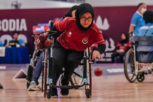 Kantungi dua medali emas dan tiga perunggu di hari pertama final, tim boccia Indonesia sukses lampaui target di ASEAN Para Games 2023 (foto: Dok Kemenpora)