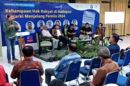 Riset Ward Berenschot: Warga Sulit Dapatkan Hak atas Tanah, Perlindungan jadi Tidak Efektif Peluncuran buku dan seminar 'Kehampaan Hak Rakyat di Hadapan Oligarki Menjelang Pemilu 2024' di Universitas Paramadina