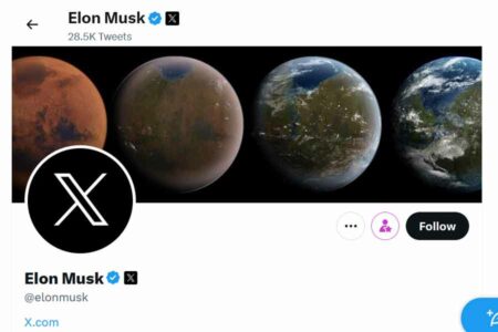Tangkapan layar akun twitter Elon Musk