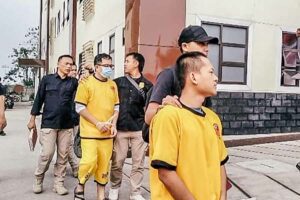 Para pengelola aplikasi streaming online ilegal ZAL TV di Polda Jawa Barat