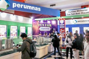 Suasana di pameran hunian Perumnas di Jakarta Fair Kemayoran, Arena JIEXPO Kemayoran Jakarta Hall