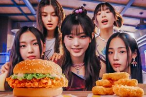 Saat Pesona NewJeans Muncul dalam Sajian McDonald’s Indonesia, Seberapa Seru? Tangkapan layar video K-Meals Chicken Dance Campaign McDxNewJeans