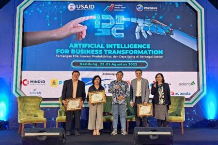 Gelaran Indonesia Digital Conference (IDC) dan AMSI Awards 2023 yang digelar Asosiasi Media Siber Indonesia (AMSI) di Hotel El Royale, Bandung, Jawa Barat