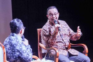Anies Baswedan saat berbicara di Taman Ismail Marzuki (foto: @aniesbaswedan)