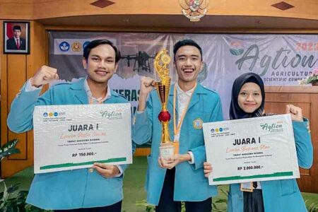 Mahasiswa Universitas Sebelas Maret peraih tiga penghargaan dalam ajang Agricultural Scientific Competition (Agtion) 2023 UPN Veteran Surabaya