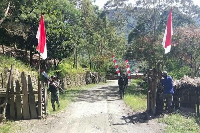 Bendera merah putih di Kabupaten Lanny Jaya