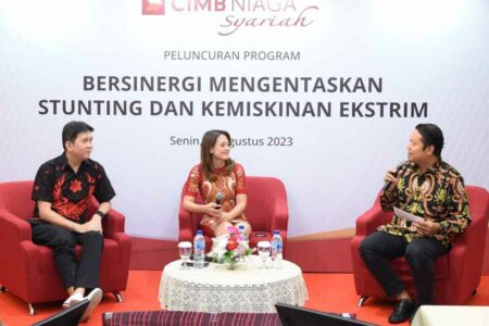 Peluncuran Program Pengentasan Stunting dan Kemiskinan Ekstrem yang diselenggarakan CIMB Niaga Syariah di Jakarta