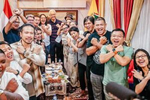 Ganjar Pranowo saat bertemu sejumlah musisi ternama dan pelaku industri musik Indonesia di Jakarta