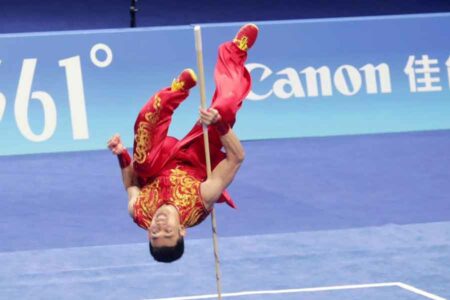 Atlet Wushu Harris Horatius Sabet Medali Emas Ketiga untuk Indonesia di Asian Games 2022 Hangzhou Cabor Wushu beri catatan positif dalam Asian Games 2022 Hangzhou. Kali ini medali emas ketiga untuk Indonesia diraih atlet Harris Horatius (foto: dok kemenpora)